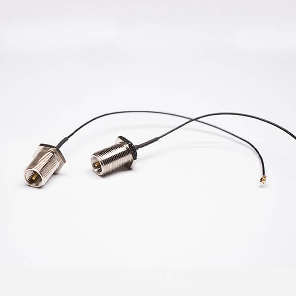 MHF連接器(IPEX一代)接黑色RF 1.13線材焊FME公頭 MHF連接器(IPEX一代)接黑色RF 1.13線材焊FME公頭