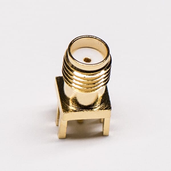 2-3 卡板式sma接頭直式母頭鍍金接PCB板