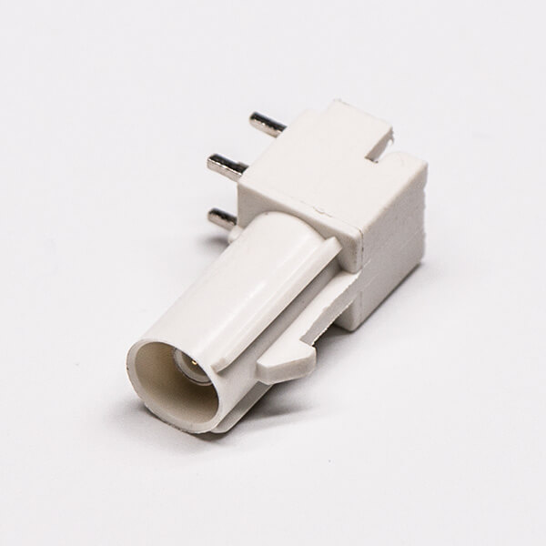 3 FAKRA彎頭天線臥式白色公針插板穿孔式長(zhǎng)體